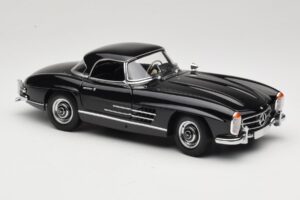 Mercedes 300 SL W198 Roadster With Hardtop Czarny Minichamps 1:18 180039040 Metal — zdjęcie 6 z 8