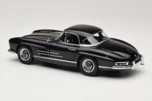 Mercedes 300 SL W198 Roadster With Hardtop Czarny Minichamps 1:18 180039040 Metal — zdjęcie 7 z 8
