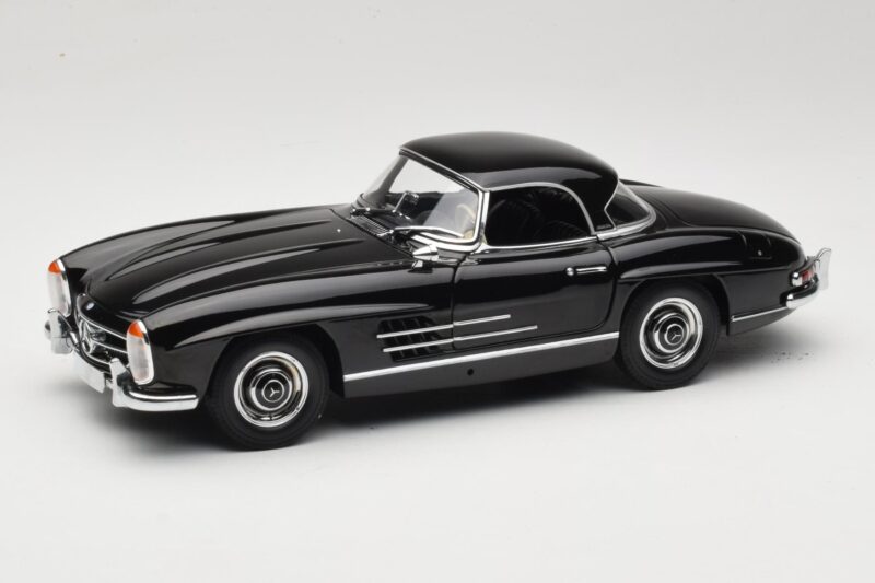 Mercedes 300 SL W198 Roadster With Hardtop Czarny Minichamps 1:18 180039040 Metal