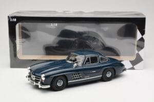 Mercedes 300 SL W198 Gullwing Ciemnoniebieski Minichamps 1:18 110037216 Metal — zdjęcie 8 z 8