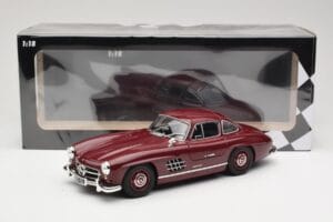 Mercedes 300 SL W198 Gullwing Ciemnoczerwony Minichamps 1:18 110037218 Metal — zdjęcie 8 z 8