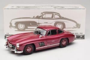 Mercedes 300 SL W198 Fire Czerwony Minichamps 1:18 180039008 Metal — zdjęcie 8 z 8