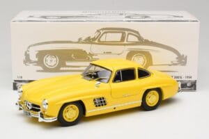 Mercedes 300 SL W198 Jasny Żółty Minichamps 1:18 180039009 Metal — zdjęcie 8 z 8