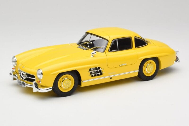 Mercedes 300 SL W198 Jasny Żółty Minichamps 1:18 180039009 Metal