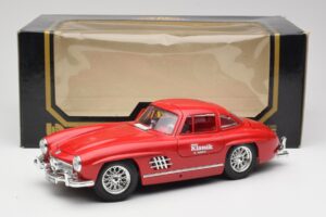 Mercedes 300 SL W198 Red Metallic Bburago 1:18 3013-M1 Metal — zdjęcie 8 z 8