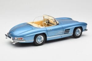 Mercedes 300 SL W198 Roadster Hardtop Light Blue Metallic Minichamps 1:18 180039042 Metal — zdjęcie 4 z 9