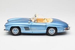 Mercedes 300 SL W198 Roadster Hardtop Light Blue Metallic Minichamps 1:18 180039042 Metal — zdjęcie 5 z 9