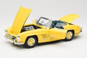 Mercedes 300 SL W198 Roadster Hardtop Signal Yellow Minichamps 1:18 180039044 Metal — zdjęcie 2 z 9