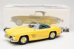 Mercedes 300 SL W198 Roadster Hardtop Signal Yellow Minichamps 1:18 180039044 Metal — zdjęcie 9 z 9