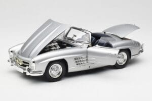Mercedes 300 SL W198 Roadster Silver Metallic Minichamps 1:18 180039030 Metal — zdjęcie 2 z 8