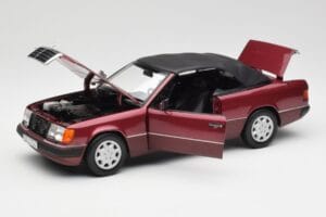 Mercedes 300CE-24 A124 Kabriolet Almandine Czerwony Metalik Norev 1:18 B66040616 Metal — zdjęcie 2 z 8