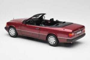 Mercedes 300CE-24 A124 Kabriolet Almandine Czerwony Metalik Norev 1:18 B66040616 Metal — zdjęcie 7 z 8