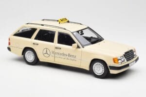 Mercedes 300D S124 T-Model Jasny Ivory Taxi Edycja Dealerska Norev 1:18 B66040702 Metal — zdjęcie 6 z 8