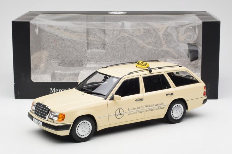 Mercedes 300D S124 T-Model Jasny Ivory Taxi Edycja Dealerska Norev 1:18 B66040702 Metal