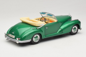 Mercedes 300S Cabriolet Green Metallic Maisto 1:18 52116 Metal — zdjęcie 3 z 7