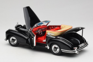 Mercedes 300S W188 Roadster Czarny Welly 1:18 801-3271398 Metal — zdjęcie 5 z 8