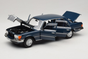 Mercedes 350 SEL W116 Hansa Blue Norev 1:18 183976 Metal — zdjęcie 2 z 8