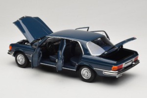 Mercedes 350 SEL W116 Hansa Blue Norev 1:18 183976 Metal — zdjęcie 5 z 8