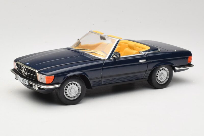 Mercedes 350 SL R107 Ciemnoniebieski Sun Star 1:18 MB003 Metal