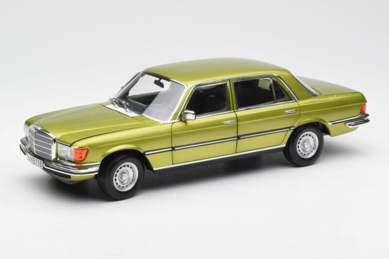 Mercedes 450 SEL W116 Citrus Zielony Edycja Dealerska Norev 1:18 B66040683 Metal
