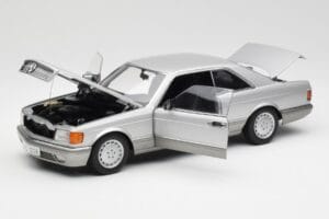 Mercedes 500 SEC C126 Srebrny AUTOart 1:18 76212 Metal — zdjęcie 2 z 8