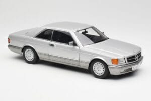 Mercedes 500 SEC C126 Srebrny AUTOart 1:18 76212 Metal — zdjęcie 6 z 8