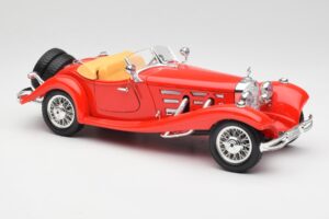 Mercedes 500K Roadster Czerwony Bburago 1:18 3020 Metal — zdjęcie 6 z 8