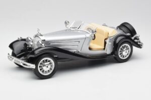 Mercedes 500K Roadster Srebrny Bburago 1:18 3020-M1 Metal — zdjęcie 2 z 8