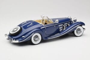 Mercedes 500K Special Roadster Niebieski Maisto 1:18 56059 Metal — zdjęcie 3 z 8
