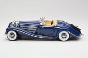 Mercedes 500K Special Roadster Niebieski Maisto 1:18 56059 Metal — zdjęcie 4 z 8