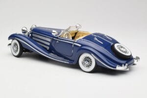 Mercedes 500K Special Roadster Niebieski Maisto 1:18 56059 Metal — zdjęcie 7 z 8