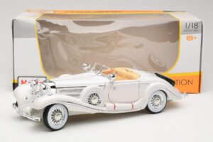Mercedes 500K Special Roadster Biały Premiere Edition Maisto 1:18 536055 Metal — zdjęcie 8 z 8
