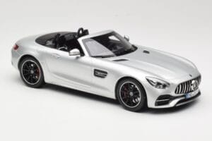 Mercedes AMG GT C Roadster R190 Srebrny Norev 1:18 183453 Metal — zdjęcie 4 z 6