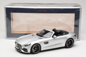 Mercedes AMG GT C Roadster R190 Srebrny Norev 1:18 183453 Metal — zdjęcie 6 z 6