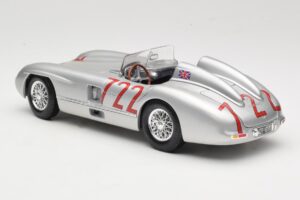 Mercedes 300 SLR W196S #722 S. Moss / D. Jenkinson Mille Miglia Winner 1955 Maisto 1:18 536887 Metal — zdjęcie 7 z 8