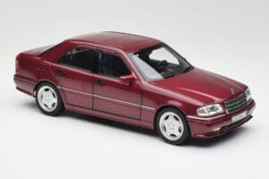 Mercedes AMG C36 W202 Almandine Czerwony Norev 1:18 B66040706 Metal — zdjęcie 6 z 8