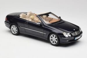 Mercedes CLK 500 W209 Kabriolet Ciemny Niebieski Metalik Kyosho 1:18 B66962174 Metal — zdjęcie 7 z 9