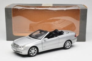 Mercedes CLK 500 Kabriolet Elegance A209 Srebrny Kyosho 1:18 B66962172 Metal — zdjęcie 8 z 8