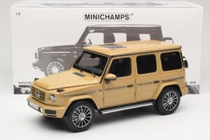 Mercedes G-Class G 500 W463A Solarbeam Yellow Metallic Minichamps 1:18 113037108 Metal — zdjęcie 8 z 8