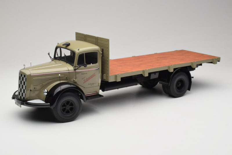 Mercedes L6600 Rungewagen Szary Czarny Minichamps 1:18 109031050 Metal