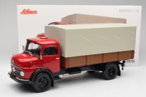 Mercedes L 911 Czerwony Schuco 1:18 450016400 Metal — zdjęcie 8 z 8