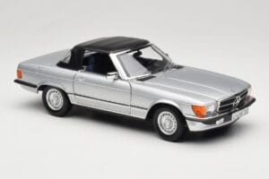 Mercedes R107 380 SL Srebrny Norev 1:18 183725 Metal — zdjęcie 6 z 8