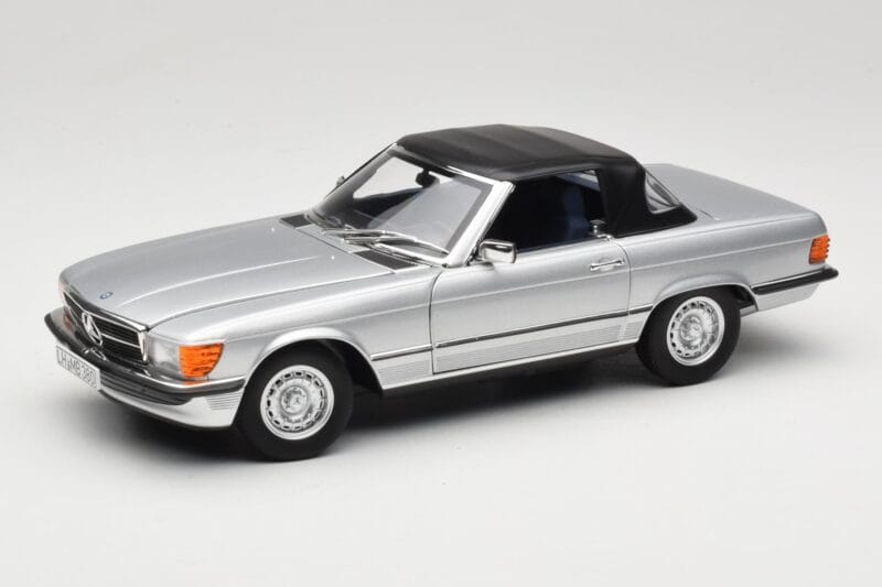 Mercedes R107 380 SL Srebrny Norev 1:18 183725 Metal