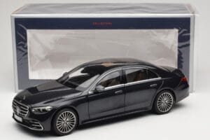 Mercedes S-Class W223 AMG Line Anthracite Blue Norev 1:18 183800 Metal — zdjęcie 8 z 8