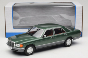 Mercedes S-Class W126 Metallic Green MCG 1:18 MCG18549 Metal — zdjęcie 6 z 6