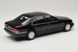 Mercedes S-Class W140 S600 Obsidian Black Metallic Norev 1:18 183045 Metal — zdjęcie 3 z 8