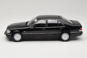 Mercedes S-Class W140 S600 Obsidian Black Metallic Norev 1:18 183045 Metal — zdjęcie 4 z 8