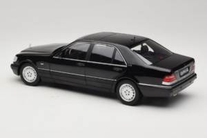 Mercedes S-Class W140 S600 Obsidian Black Metallic Norev 1:18 183045 Metal — zdjęcie 7 z 8