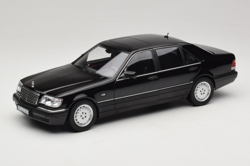 Mercedes S-Class W140 S600 Obsidian Black Metallic Norev 1:18 183045 Metal