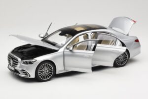 Mercedes S-Class W223 AMG Line Brilliant Silver Norev 1:18 183805 Metal — zdjęcie 2 z 8